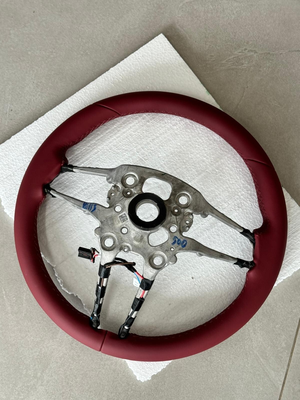 PORSCHE LEERES RAHMEN LENKRAD BEHEIZT ROT LEDER STEERING WHEEL FRAME NEW !! - Obrázek 10