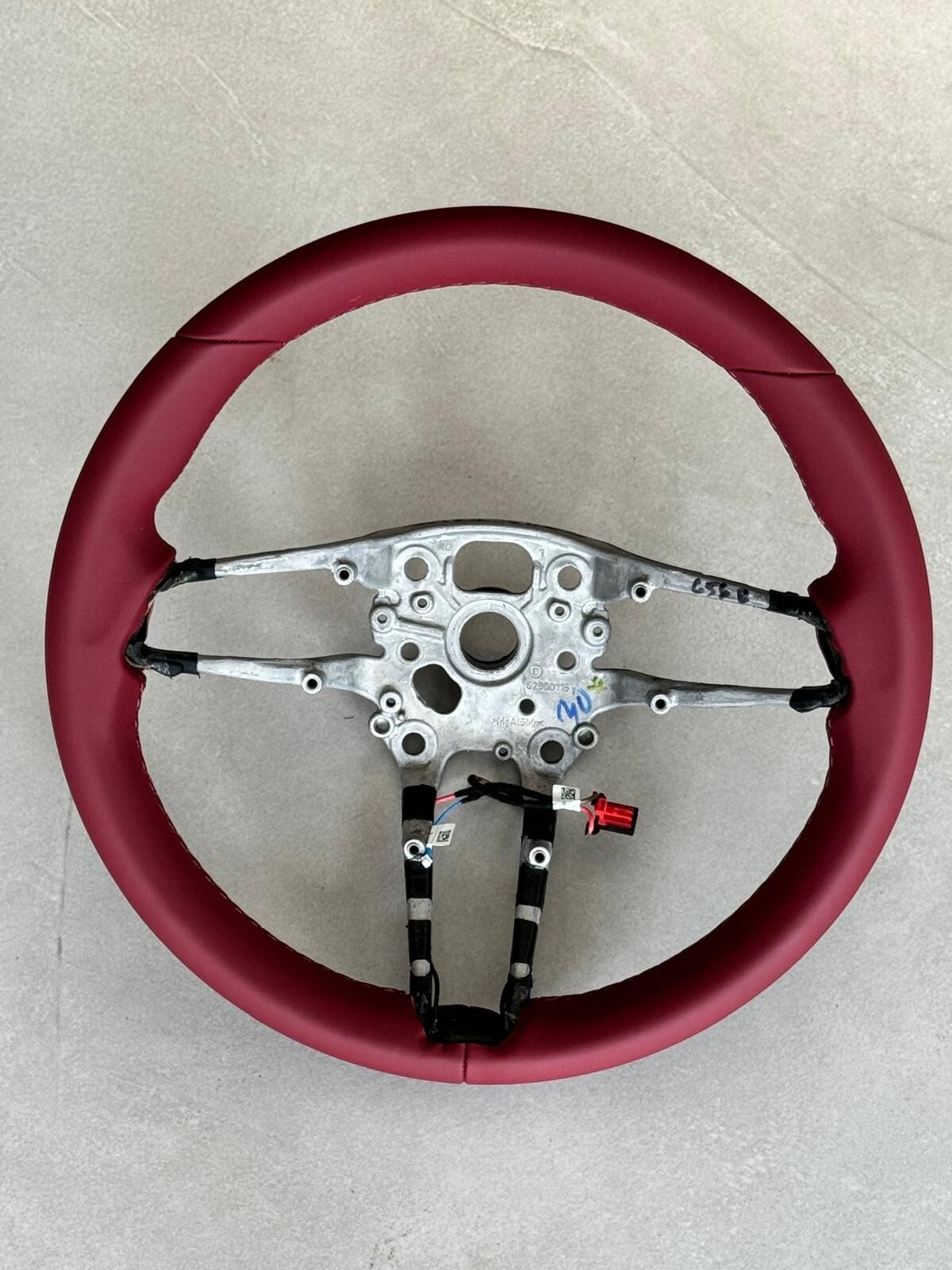 PORSCHE LEERES RAHMEN LENKRAD BEHEIZT ROT LEDER STEERING WHEEL FRAME NEW !!