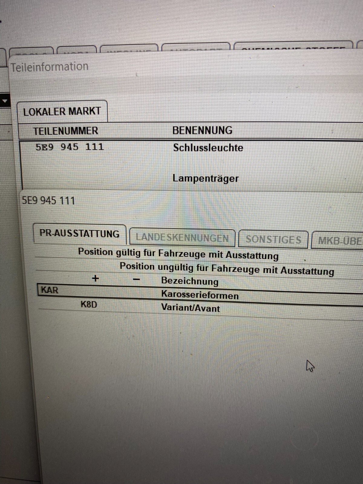 SKODA OCTAVIA III COMBI 2013-2017 RÜCKLEUCHTE 5E9945095 LED LINKS ORIGINAL SKODA - Obrázek 18