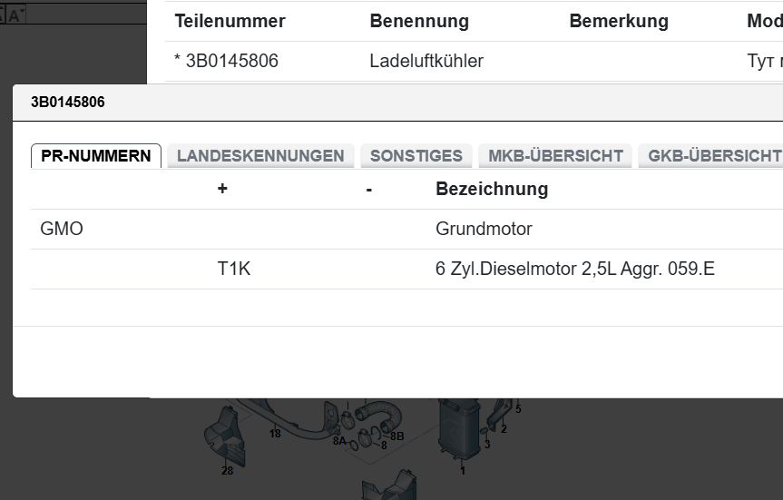ŠKODA SUPERB VW PASSAT LADELUFT TURBOKÜHLER V6 2.5 TDI RECHTS 3B0145806 ORIG. - Obrázek 5