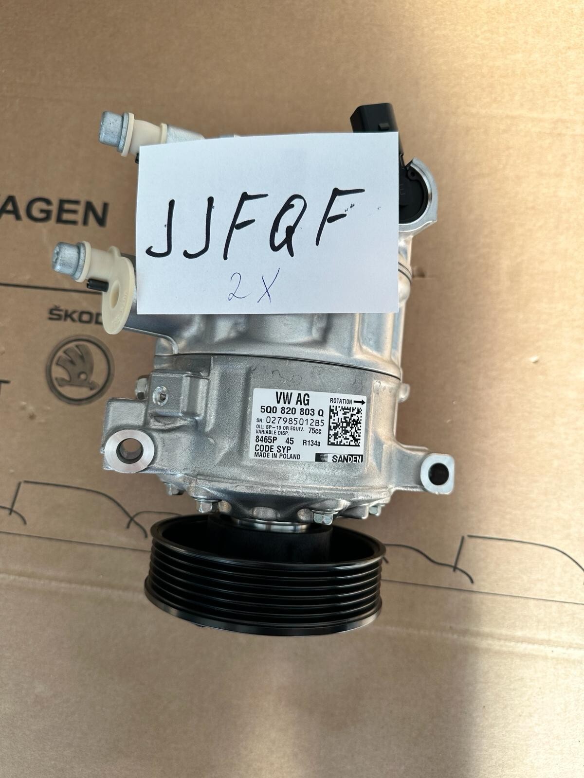 VW AC KLIMAKOMPRESSOR VW SKODA SEAT KLIMAKOMPRESSOR 5Q0820803Q ORIG.NEU TEIL !!! - Obrázek 12