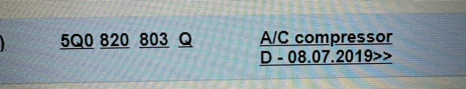 VW AC KLIMAKOMPRESSOR VW SKODA SEAT KLIMAKOMPRESSOR 5Q0820803Q ORIG.NEU TEIL !!! - Obrázek 14
