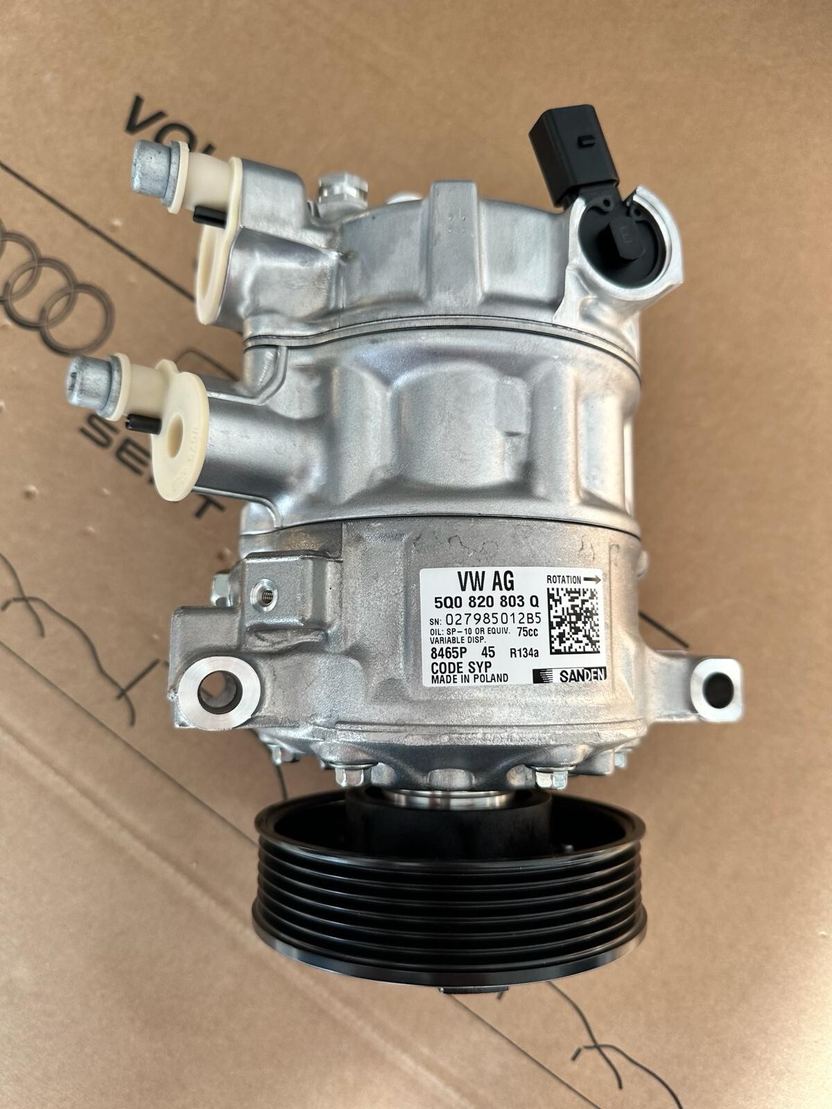 VW AC KLIMAKOMPRESSOR VW SKODA SEAT KLIMAKOMPRESSOR 5Q0820803Q ORIG.NEU TEIL !!! - Obrázek 5