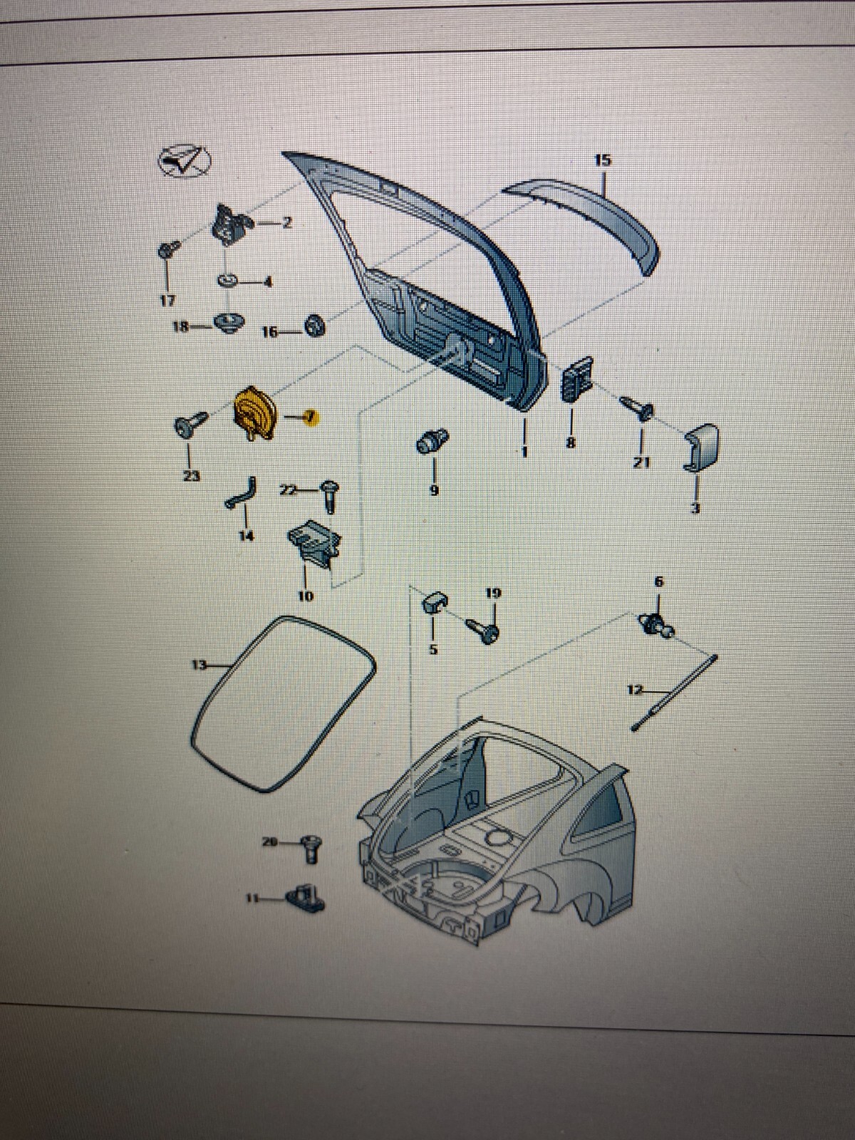 VW BEETLE KÄFER HECKKLAPPE STIEFELDECKEL GRIFF VW LOGO 5C5827469D 5C5 827 469 D - Obrázek 19