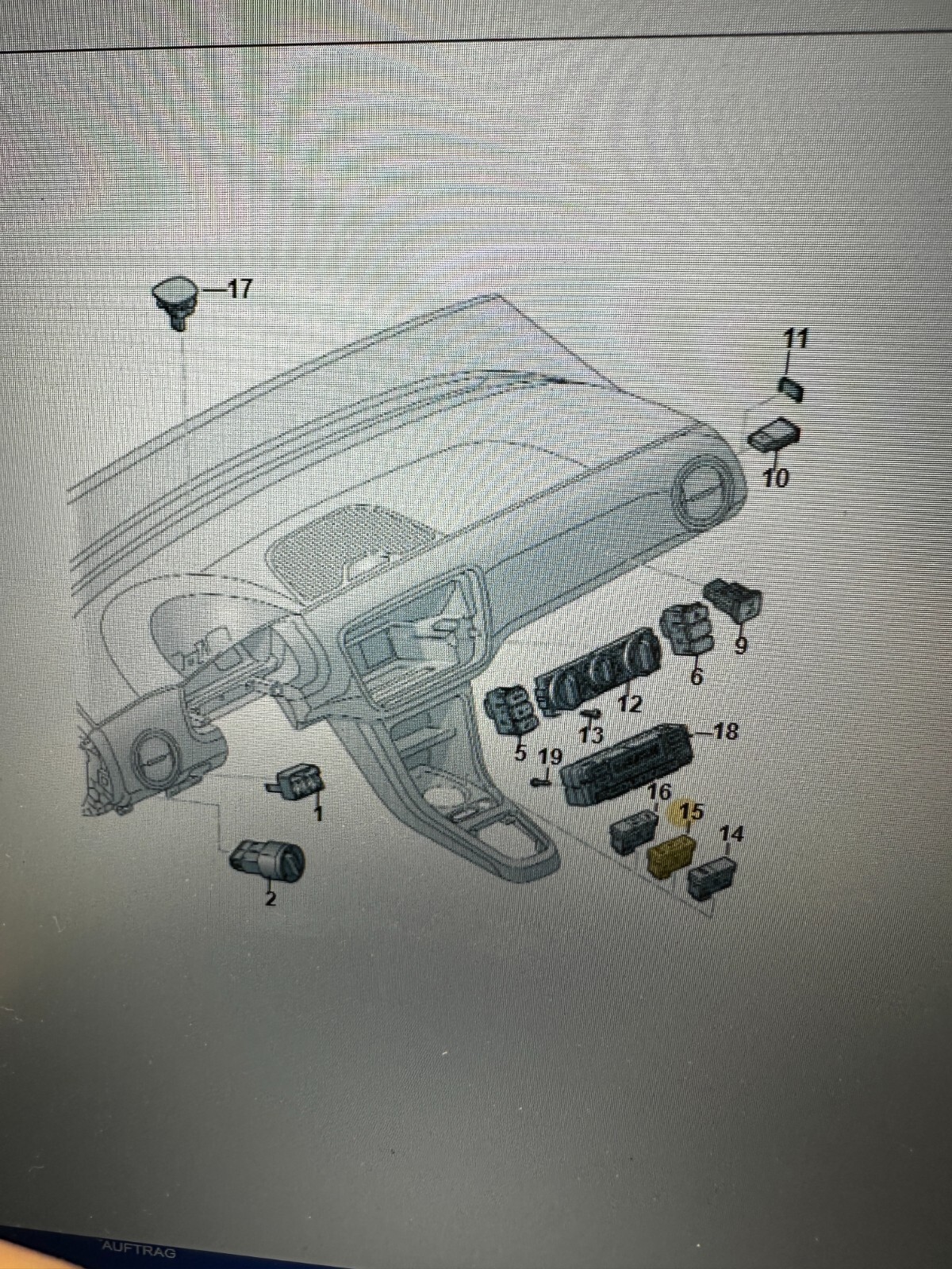 VW E-UP 2014-2024 BEDIENEINHEIT MIT DRUCKTASTEN 12E953508 Fast Neu d v Test Car - Obrázek 4