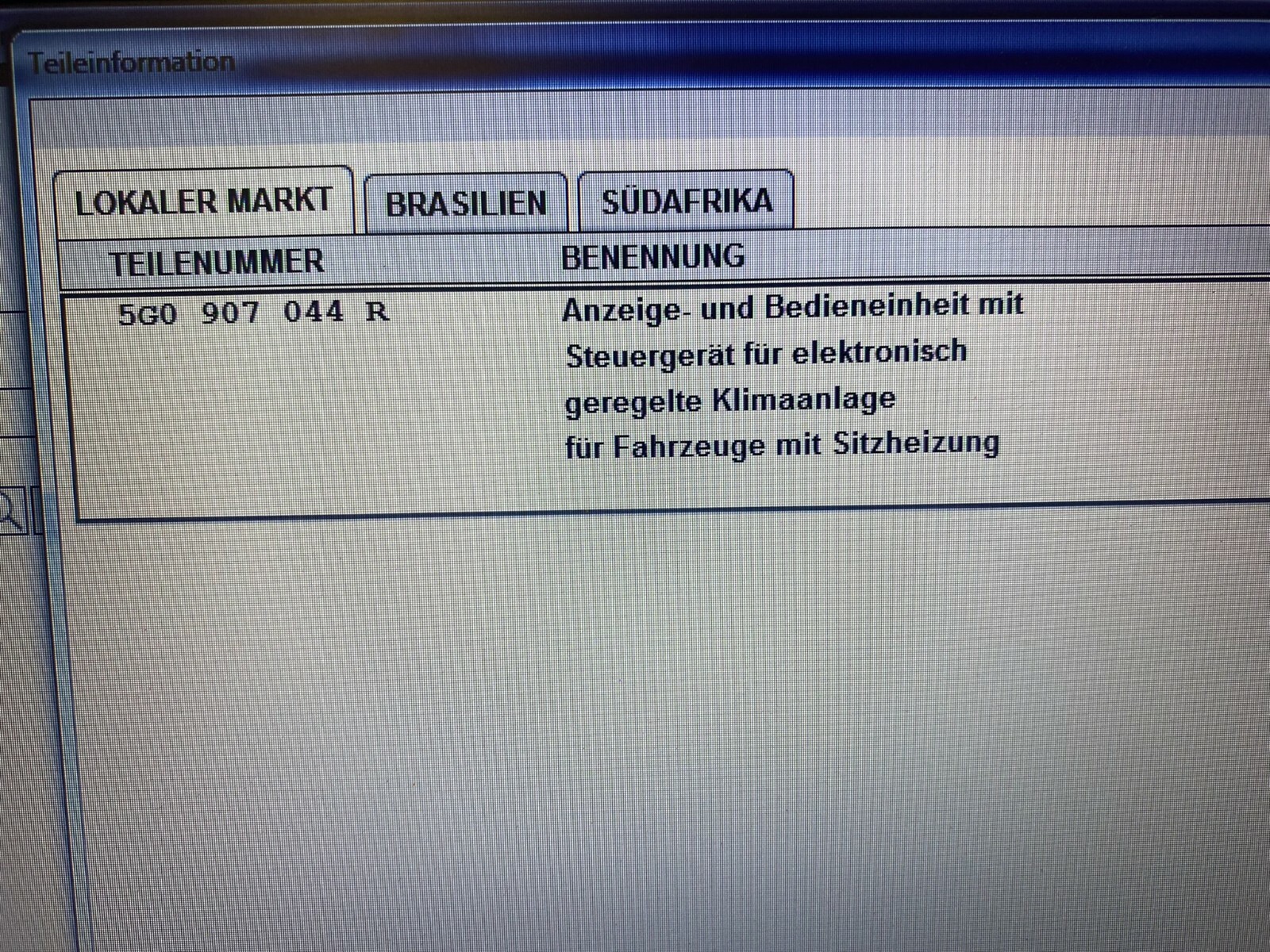 VW GOLF KLIMABEDIENTEIL CLIMATRONIC SITZHEIZUNG KLIMA 5G0907044R ORIGINAL - Obrázek 12
