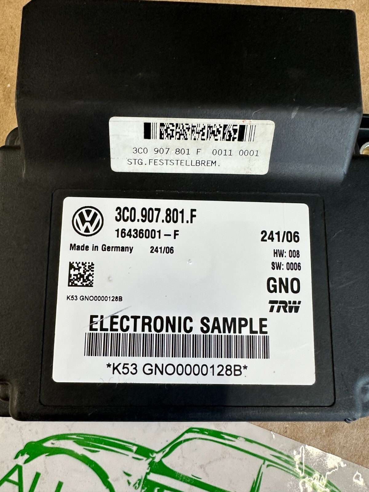 VW PASSAT STEUERGERÄT ELEKTROMECHANISCHE BREMSE 3C0907801F Fast Neu d v Test Car - Obrázek 5