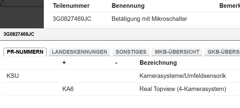 VW PASSAT VW ARTEON BETÄTIGUNG MIT MIKROSCHALTER MIT KAMERA 3G0827469JC ORIG.NEU - Obrázek 7