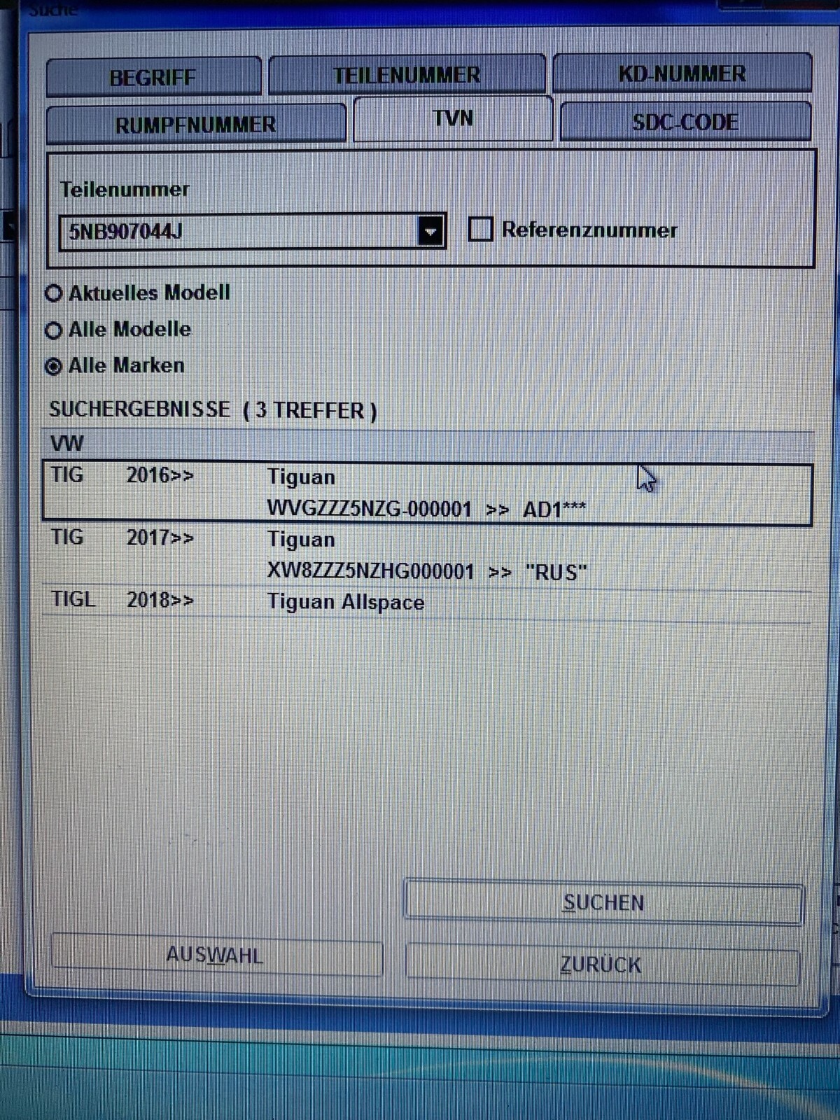 VW TIGUAN II ALLSPACE KLIMABEDIENTEIL SITZHEIZUNG STANDHEIZUNG 5NB907044R ORIG - Obrázek 7