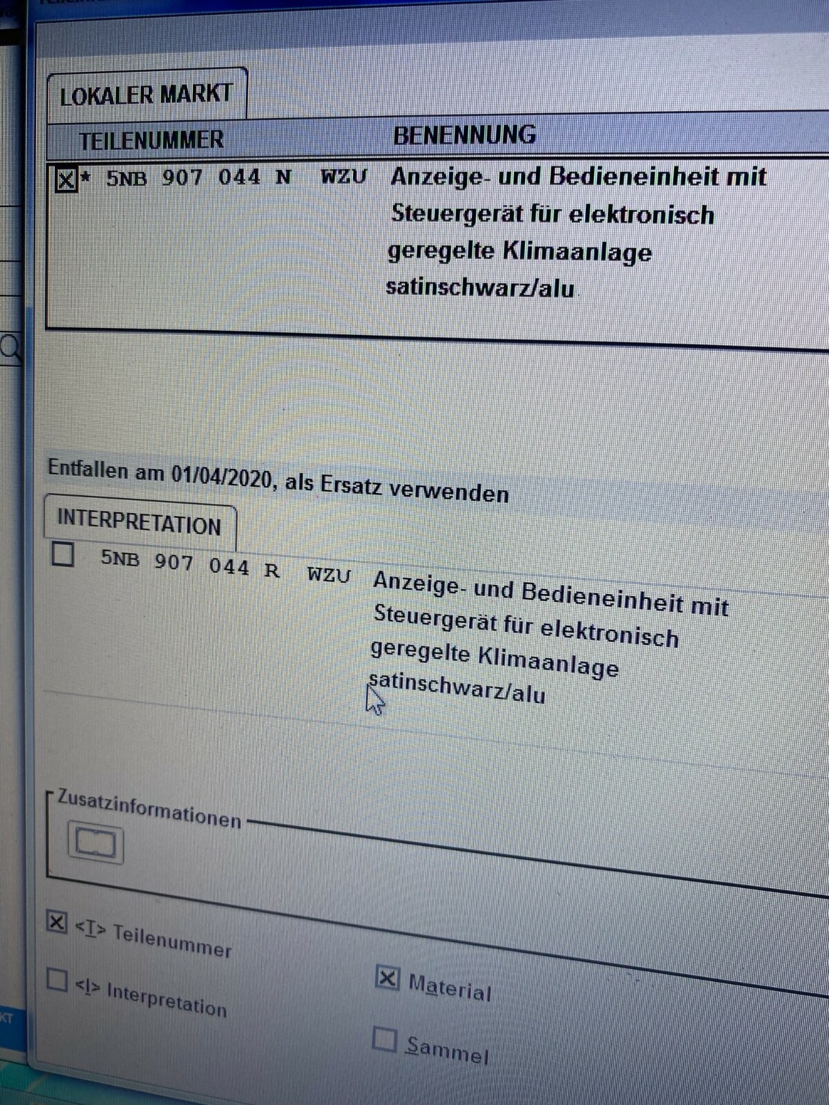 VW TIGUAN II ALLSPACE KLIMABEDIENTEIL SITZHEIZUNG STANDHEIZUNG 5NB907044R ORIG - Obrázek 10