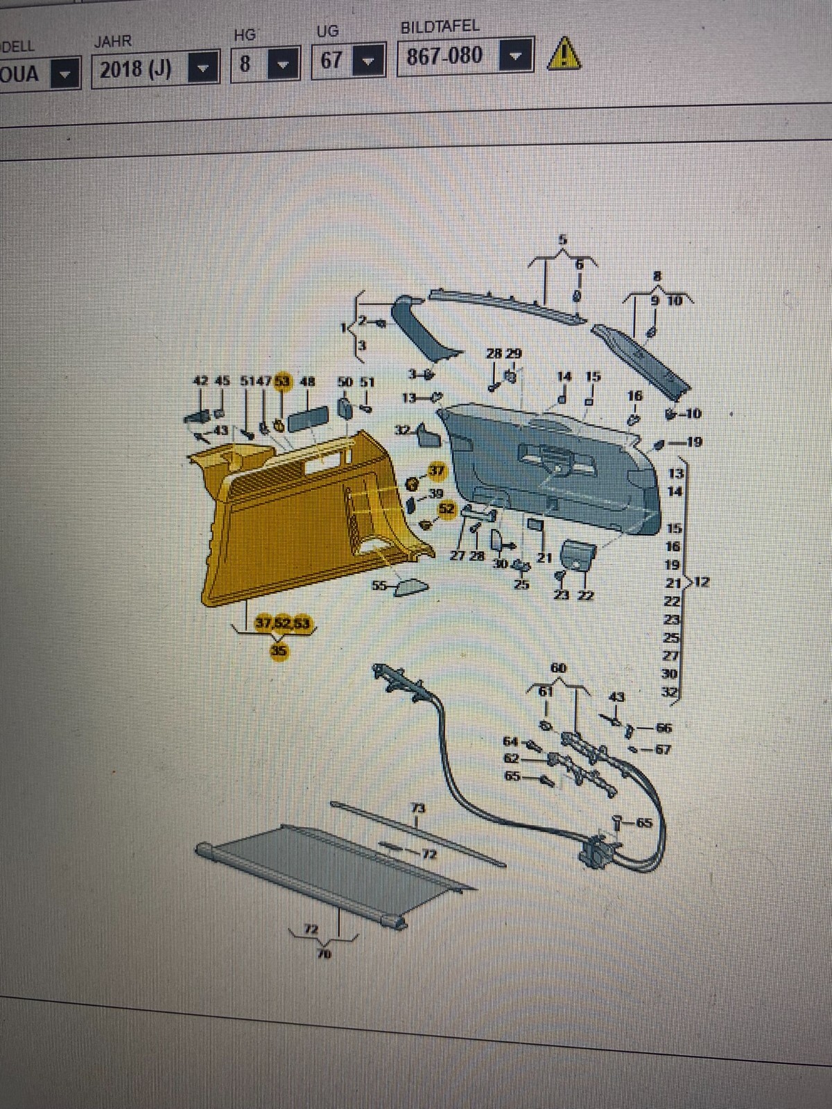 VW TOUAREG 3 KOFFERRAUMVERKLEIDUNG LINKS SOUL 760867037C ORIG.NEU!!! - Obrázek 10