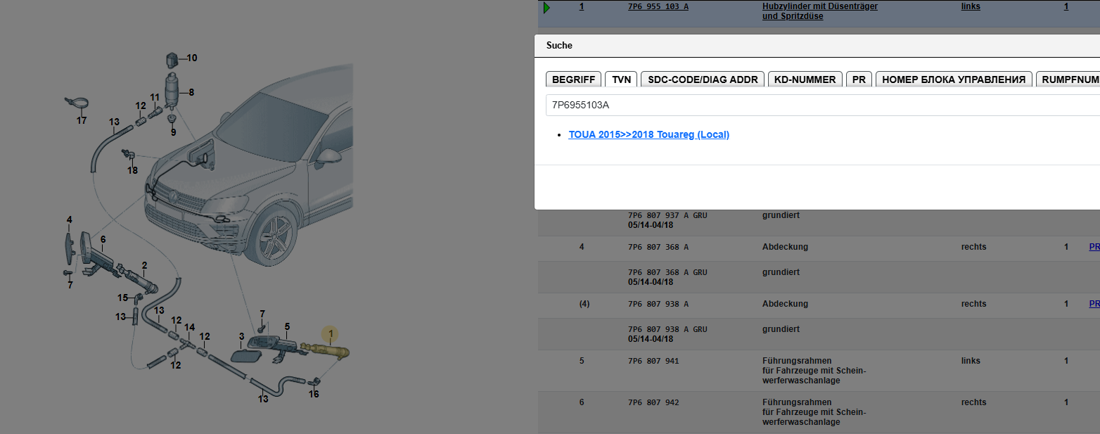 VW TOUAREG 7P HUBZYLINDER MIT DÜSENTRÄGER UND SPRITZDÜSE 7P6955103A ! - Obrázek 16