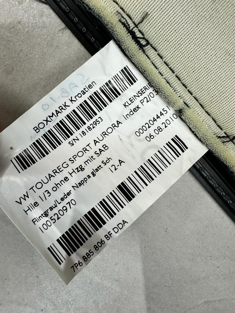 VW TOUAREG 7P SITZ BEZUG GRAU SCHWARZ SPORT LEDER 7P6885805BF - 7P6885806BF NEU - Obrázek 5