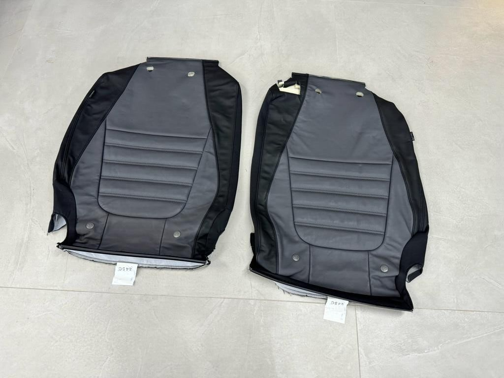 VW TOUAREG 7P SITZ BEZUG GRAU SCHWARZ SPORT LEDER 7P6885805BF - 7P6885806BF NEU