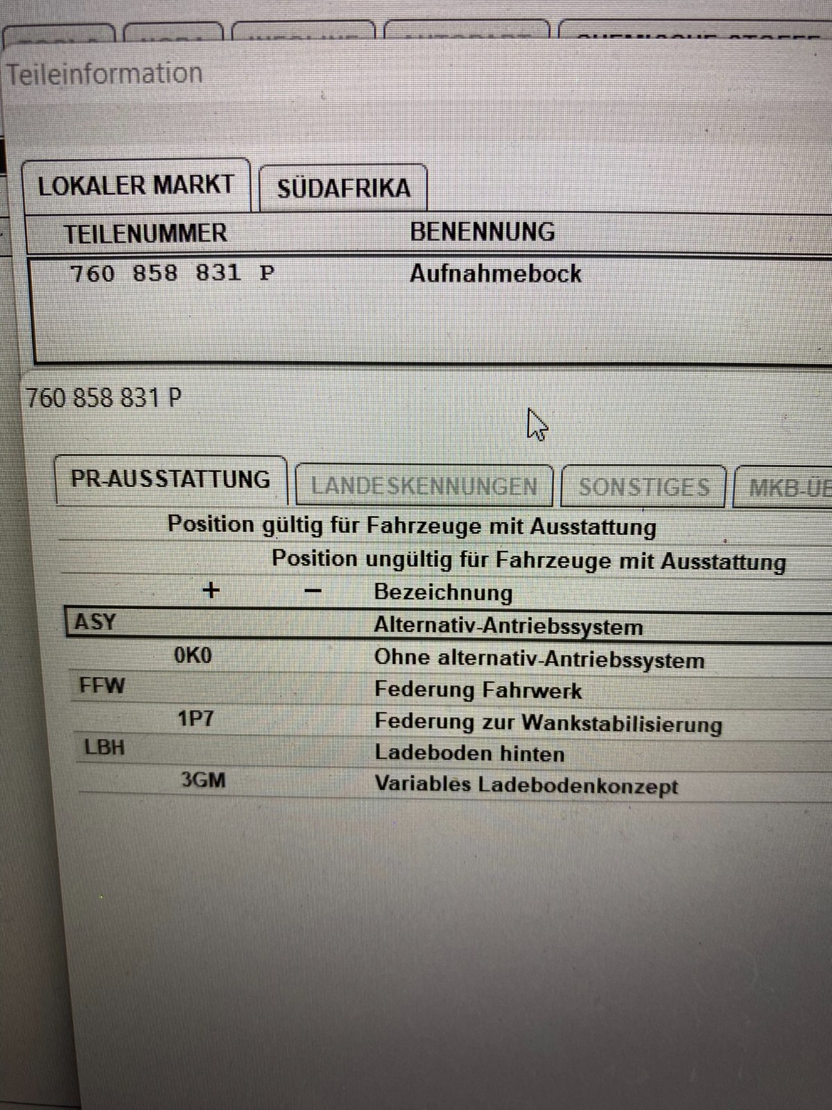 VW TOUAREG AUFLAGE KOFFERRAUMBODEN RECHTS LINKS 760858832P /760858831P ORIG. - Obrázek 8