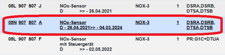 05N907807A VW AUDI ŠKODA 2.0TDI NOX SENSOR 05N907807A FAST NEU DEM V TEST WAGEN - Obrázek 8