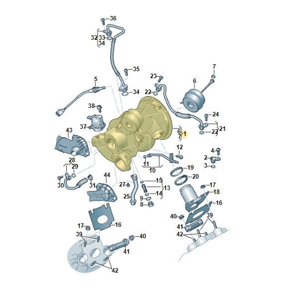 06M145689AC AUDI TURBO ABGASTURBOLADER V6 TURBO 3.0 LITER 06M145689AC ORIG.NEU ! - Obrázek 4