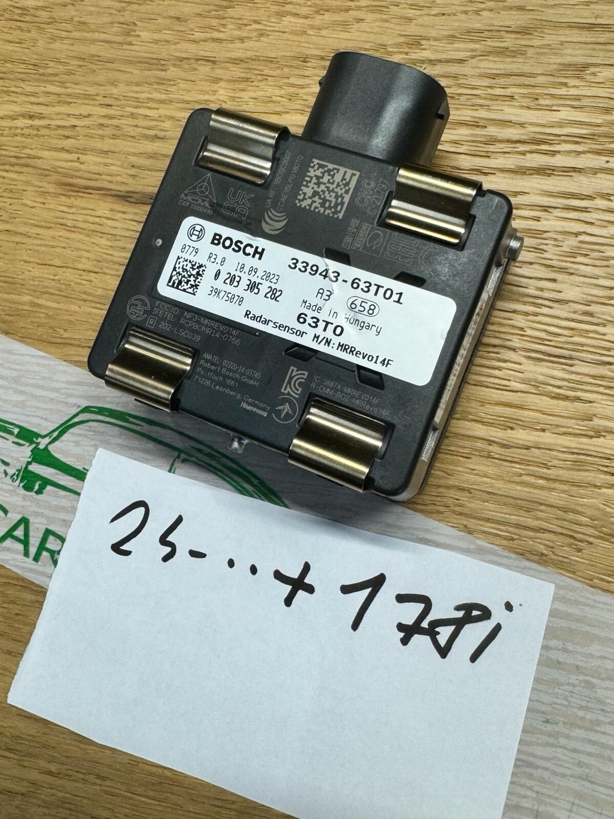 33943-63T01 SUZUKI SENSOR RADAR 33943-63T01 ACC RADAR SENZOR SUZUKI ACC RADAR - Obrázek 24