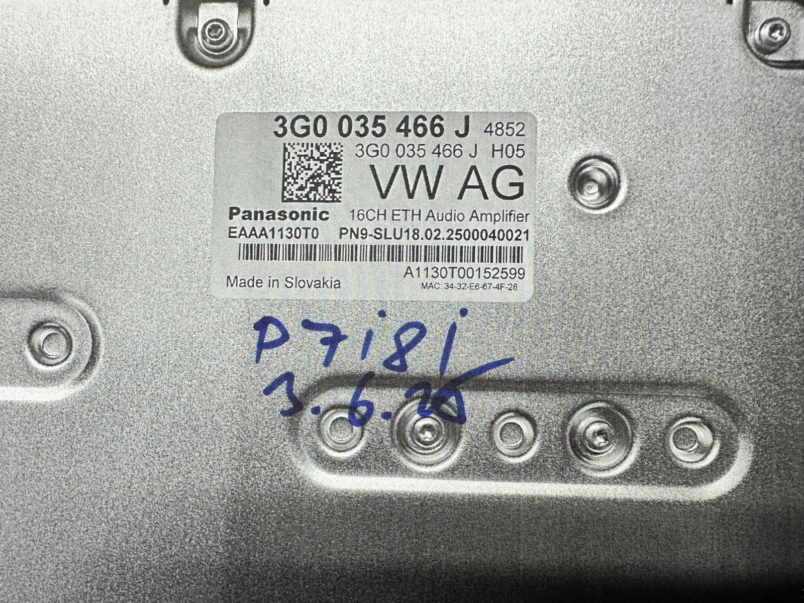 3G0035466J VW ŠKODA AUDIO VERSTÄRKER AUDIO AMPLIFIER 3G0035466J ORIG.NEU TEIL ! - Obrázek 14