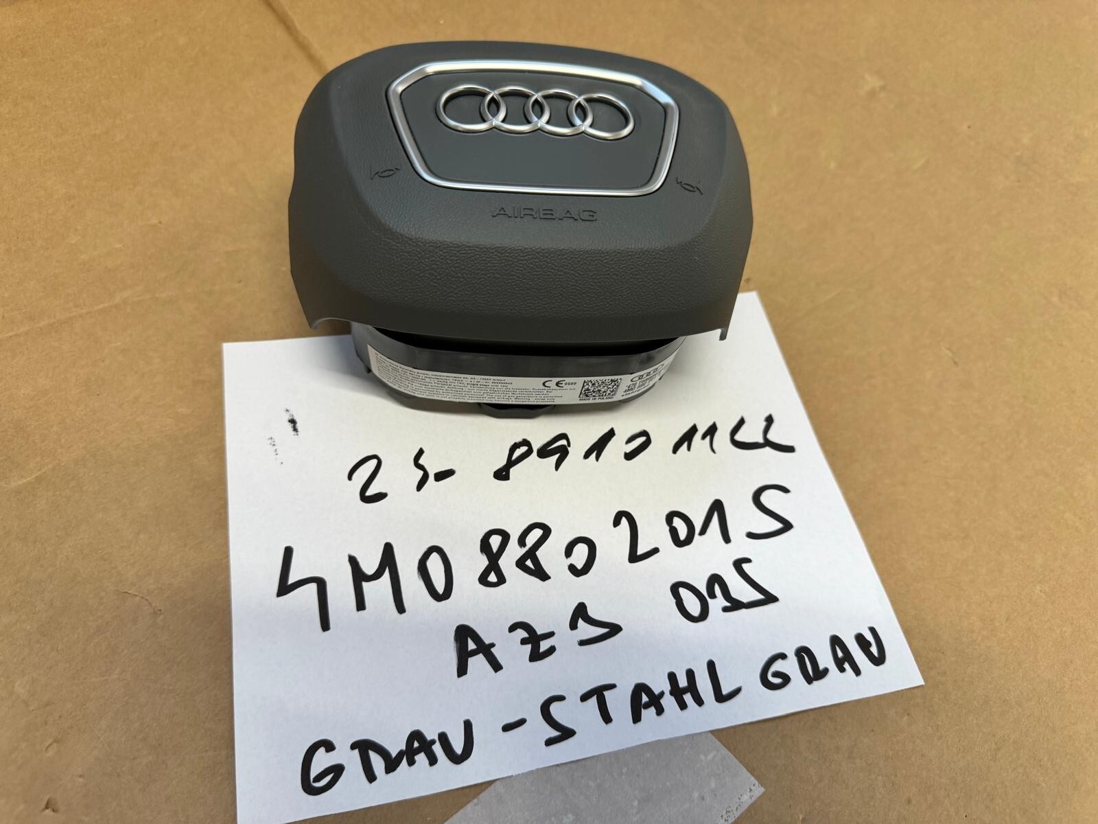 4M0880201S AUDI LENKRAD FAHRER AUDI A.I.R.B.A.G GRAU 4M0 880 201 S - ORIG.NEU !! - Obrázek 15