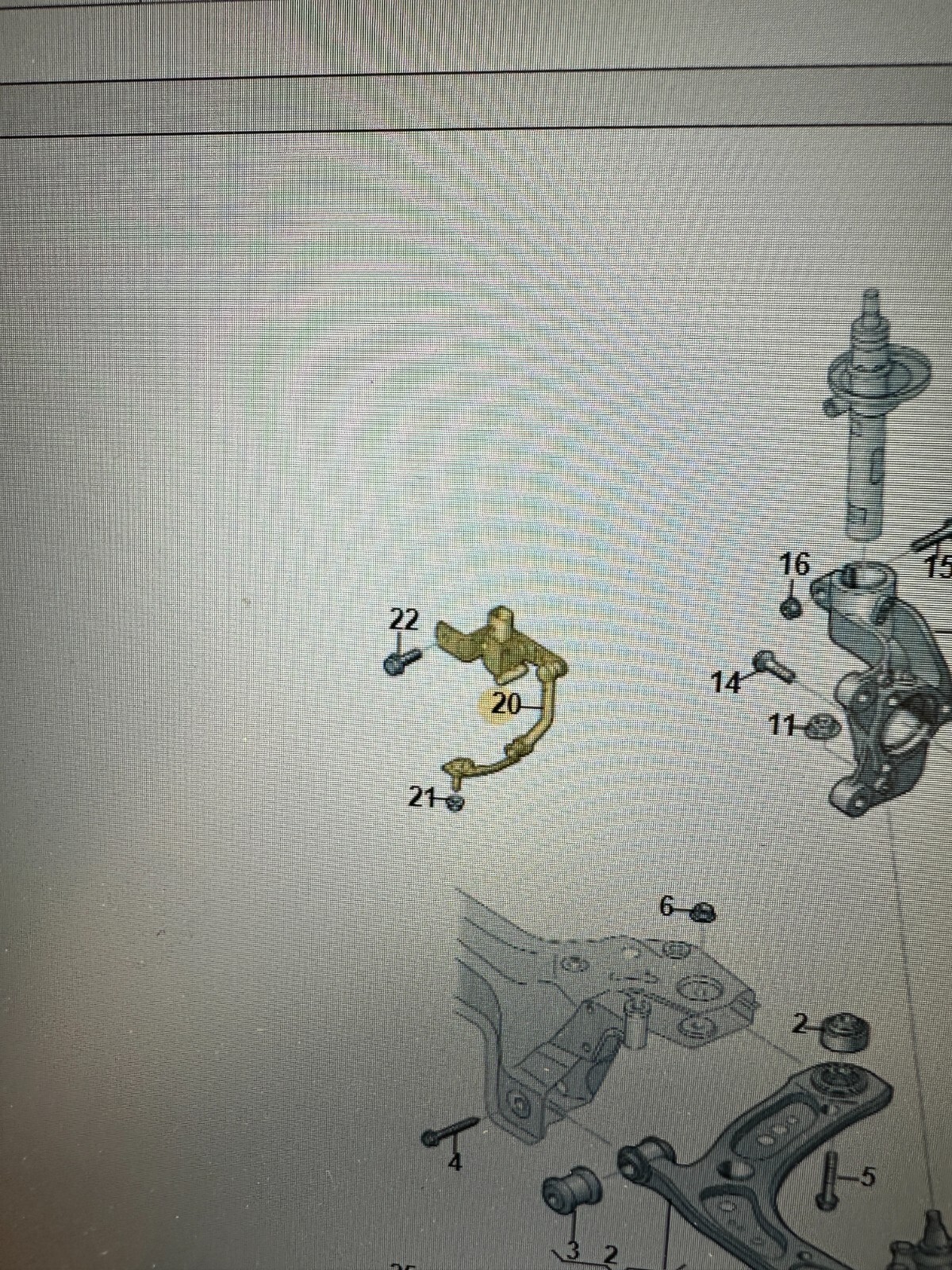 5WA412521D AUDI VW SKODA SEAT NIVEAUSENSOR MIT GESTÄNGE LINKS 5WA412521D ORG.NEU - Obrázek 5