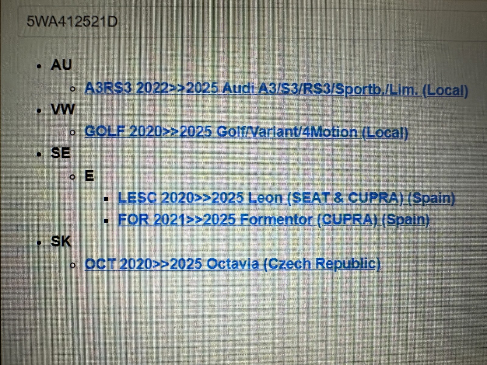 5WA412521D AUDI VW SKODA SEAT NIVEAUSENSOR MIT GESTÄNGE LINKS 5WA412521D ORG.NEU - Obrázek 6