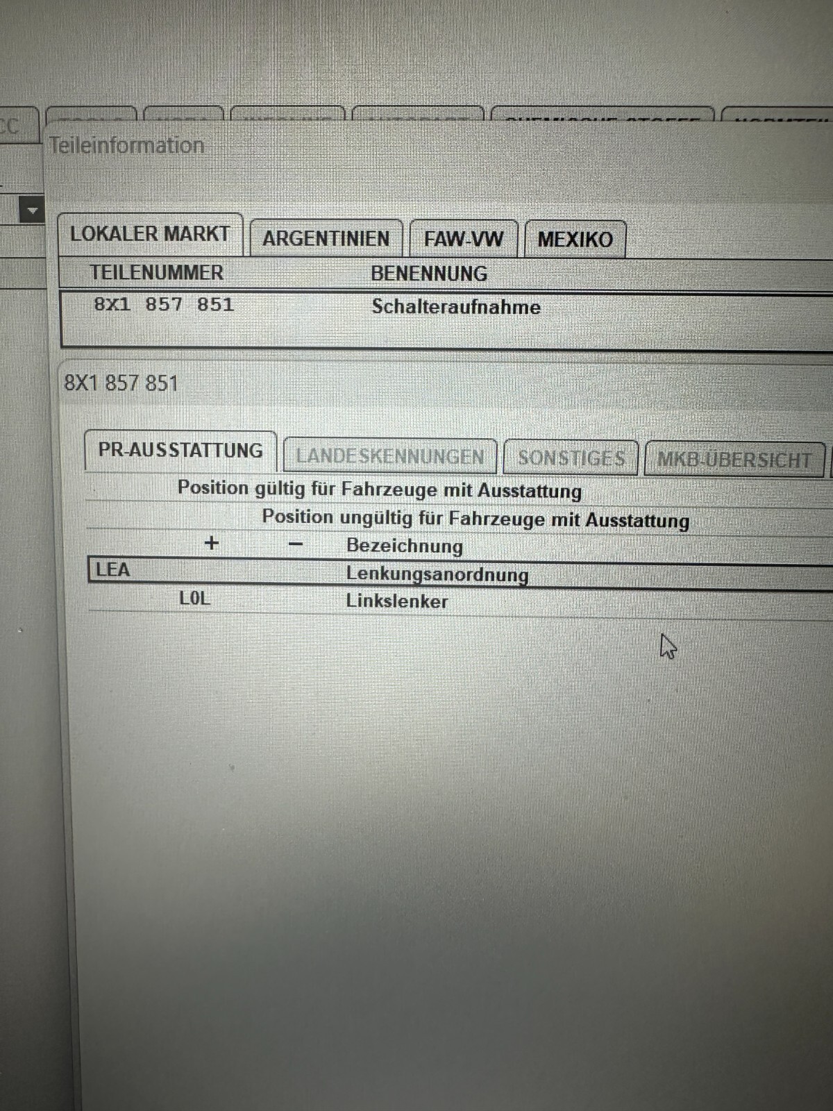 AUDI A1 SCHALTER LEISTE MEHR FACHSCHALTER MIT SITZHEIZUNG 8X1857851 ORIG.AUDI ! - Obrázek 6