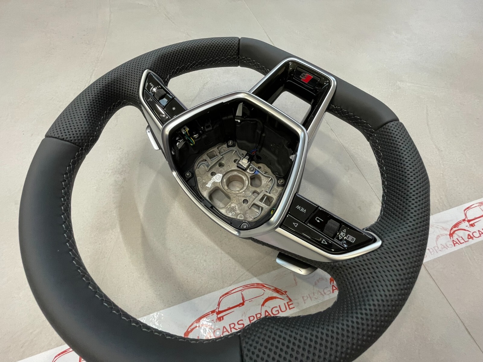 AUDI A6 S6 A7 S7 C8 4K AUDI S SPORT LEDER LENKRAD ABGEFLACHT GELOCHT ORIG.NEU - Obrázek 9