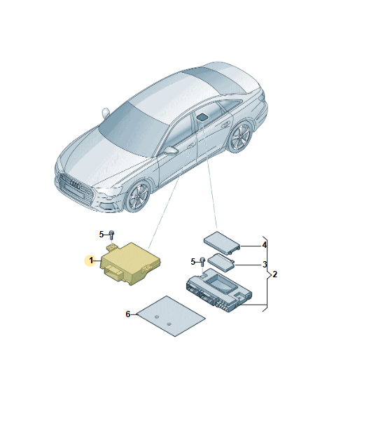 AUDI A6,A7,A8 VW.. DIAGNOSE-INTERFACE FÜR DATENBUS (GATEWAY) 4N2907468K ORIGINAL - Obrázek 4