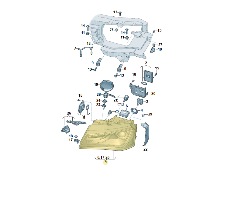 AUDI A8 4H D4 BI-XENON SCHEINWERFER RECHTS 4H0941030AB = 4H0941030BP ORIG.NEU ! - Obrázek 7