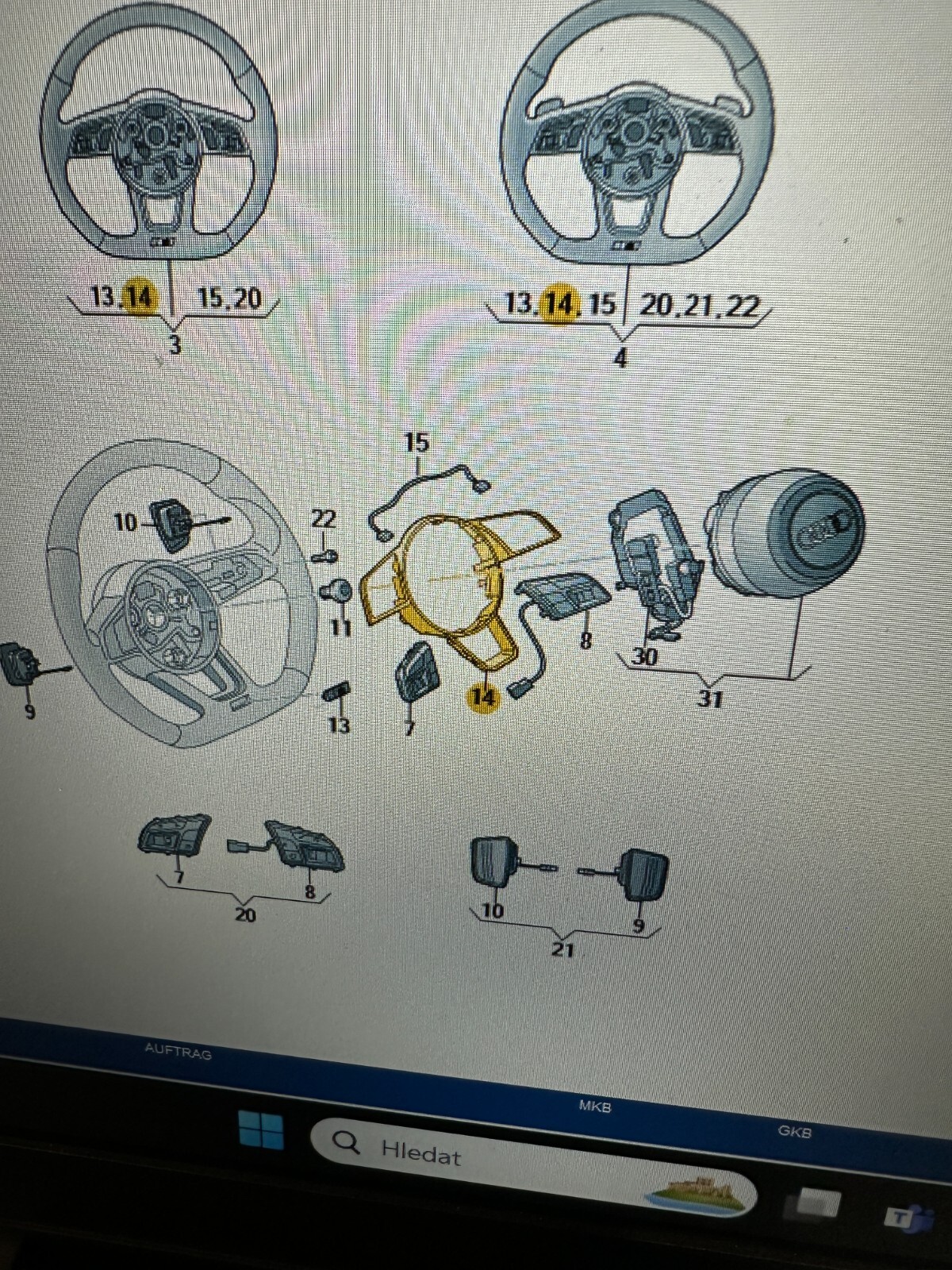 AUDI FLAT STEERING WHEEL TRIM S3 RS3 S4 RS4 S5 RS5 8W0419689A ORIGINAL NEU !! - Obrázek 11
