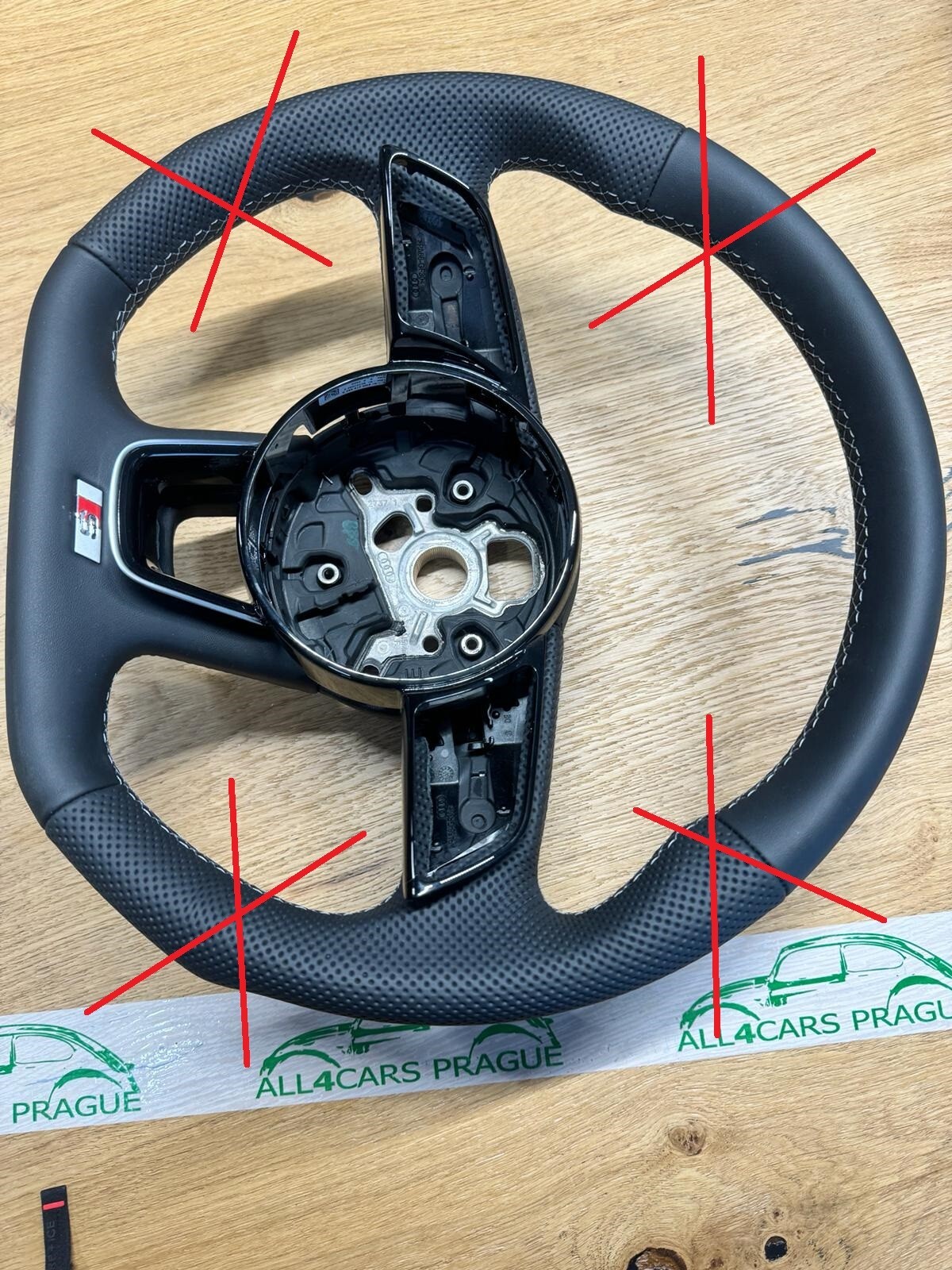 AUDI FLAT STEERING WHEEL TRIM S3 RS3 S4 RS4 S5 RS5 8W0419689A ORIGINAL NEU !! - Obrázek 4