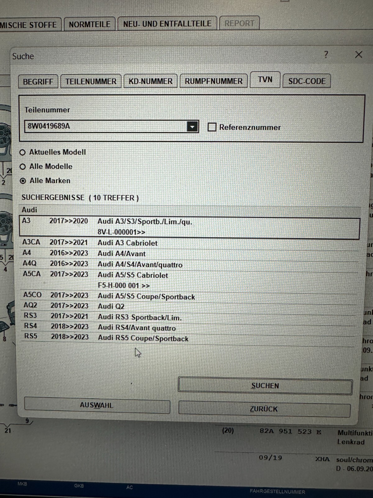 AUDI FLAT STEERING WHEEL TRIM S3 RS3 S4 RS4 S5 RS5 8W0419689A ORIGINAL NEU !! - Obrázek 10