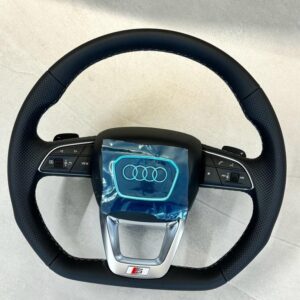 AUDI Q7 - Q8 SPORT STEERING WHEEL FLAT BOTTOM PADDLES LENKRAD S 4M8419091AC -NEU