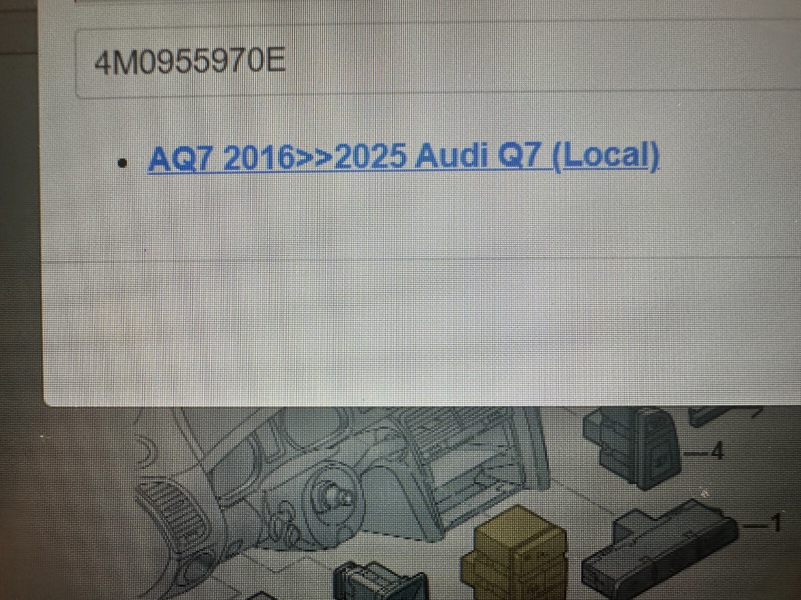 AUDI Q7 SCHLAUCH SCHEINWERFERREINIGUNGSANLAGE 4M0955970E Fast Neu dem v Test Car - Obrázek 5