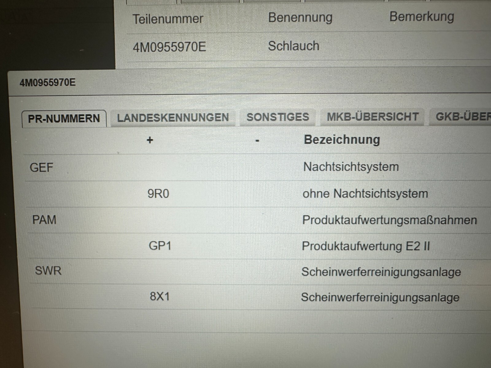 AUDI Q7 SCHLAUCH SCHEINWERFERREINIGUNGSANLAGE 4M0955970E Fast Neu dem v Test Car - Obrázek 7