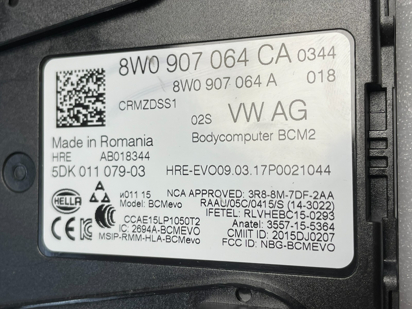 AUDI RS5 BORDNETZ ZENTRALSTEUERGERÄT FÜR KOMFORTSYSTEM BCM 8W0907064CA ORIG.NEU - Obrázek 20