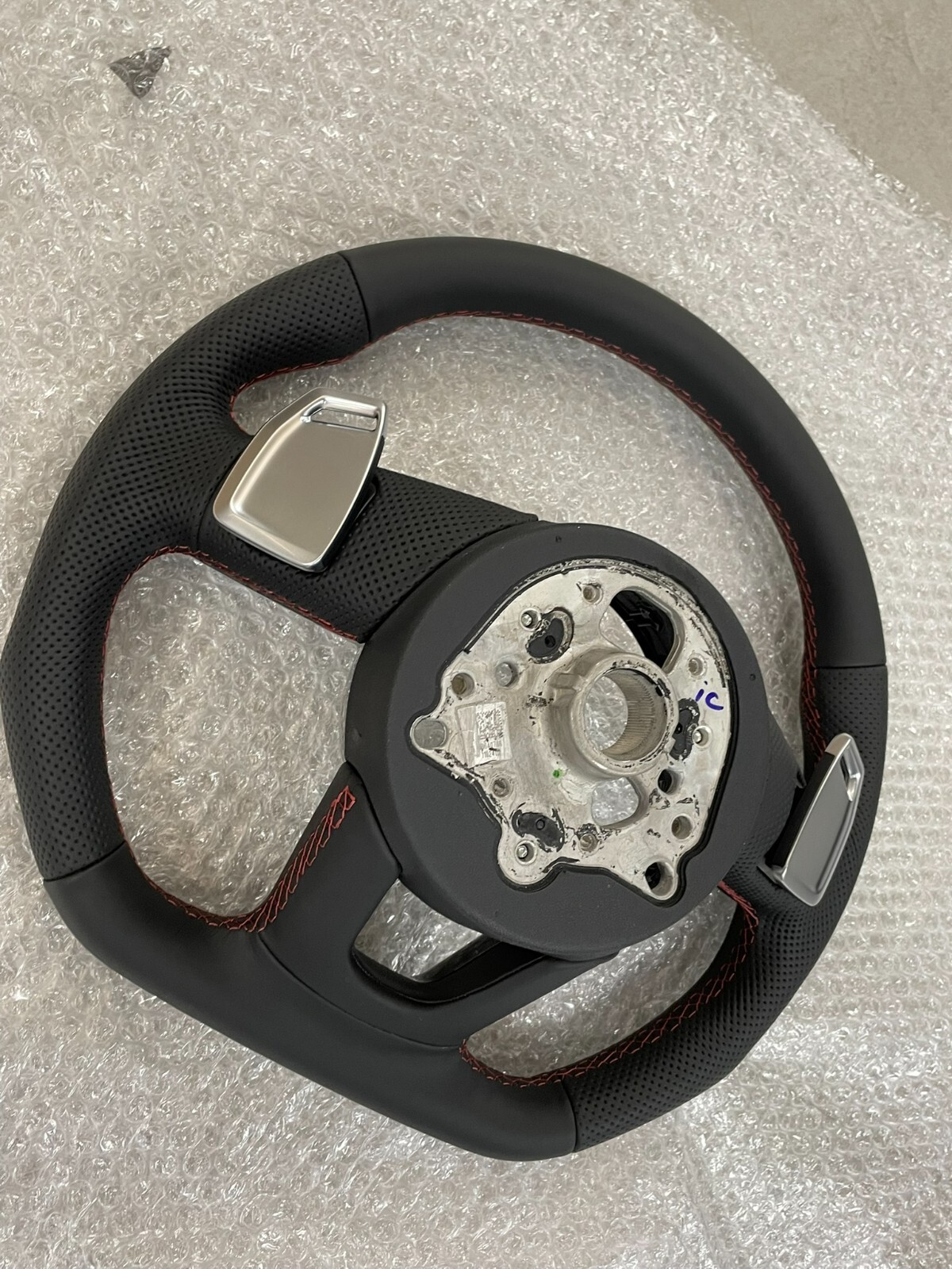 AUDI S4 S5 8W SPORT LEDER LENKRAD ABGEFLACHT GELOCHT S PADELS 8W0419091 ORIG NEU - Obrázek 14