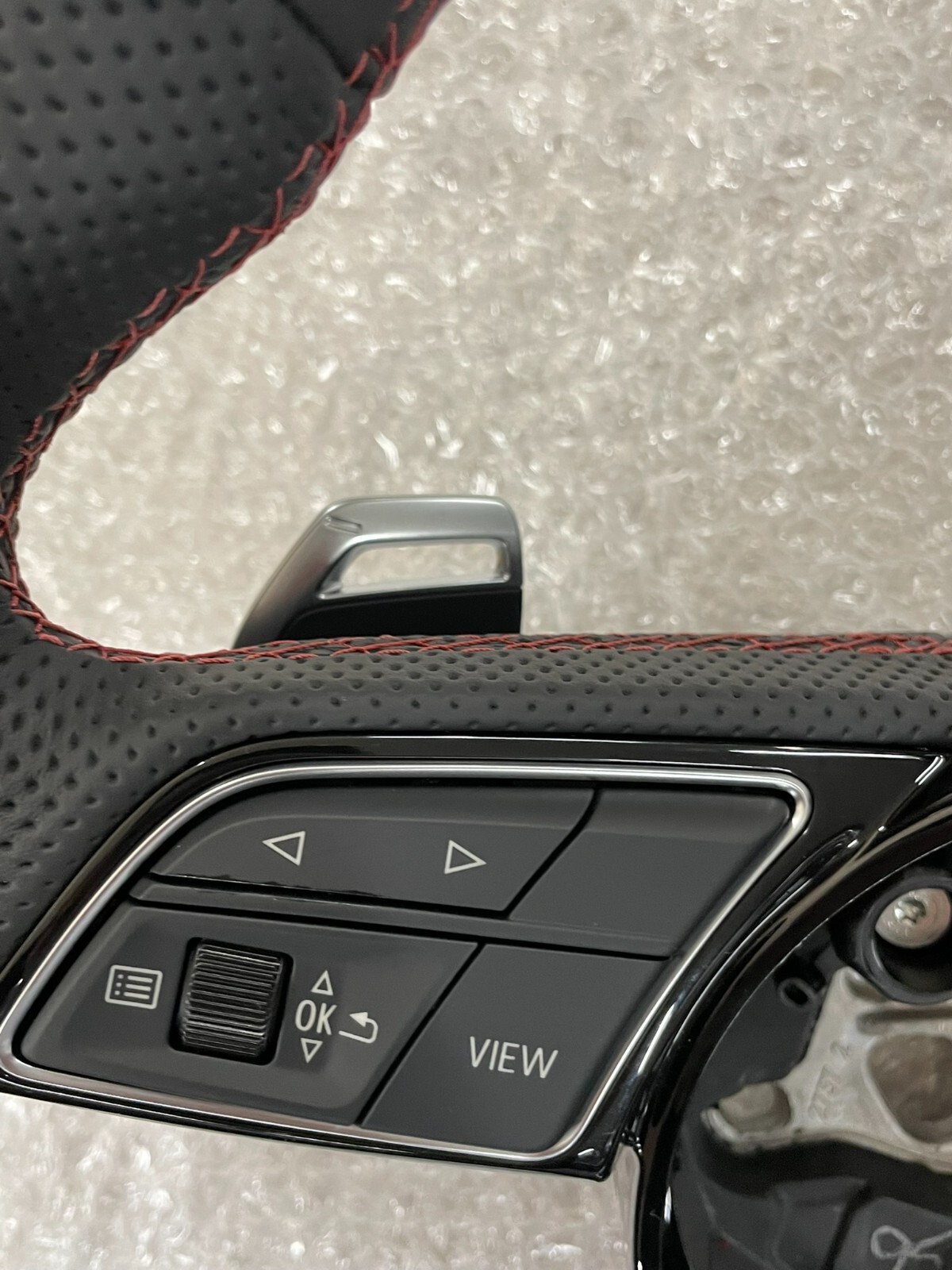 AUDI S4 S5 8W SPORT LEDER LENKRAD ABGEFLACHT GELOCHT S PADELS 8W0419091 ORIG NEU - Obrázek 17