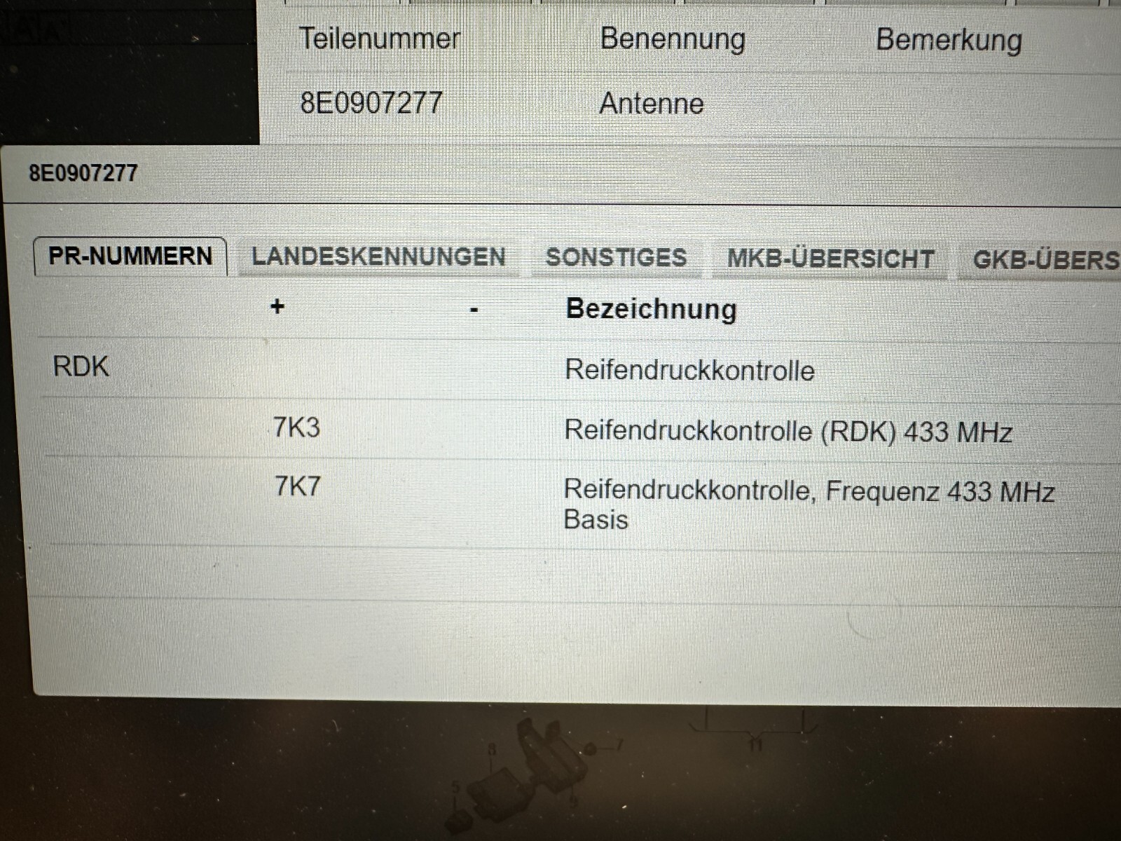 AUDI VW BENTLEY ANTENNE REIFENDRUCKKONTROLLE 8E0907277 Fast Neu dem vom Test Car - Obrázek 5