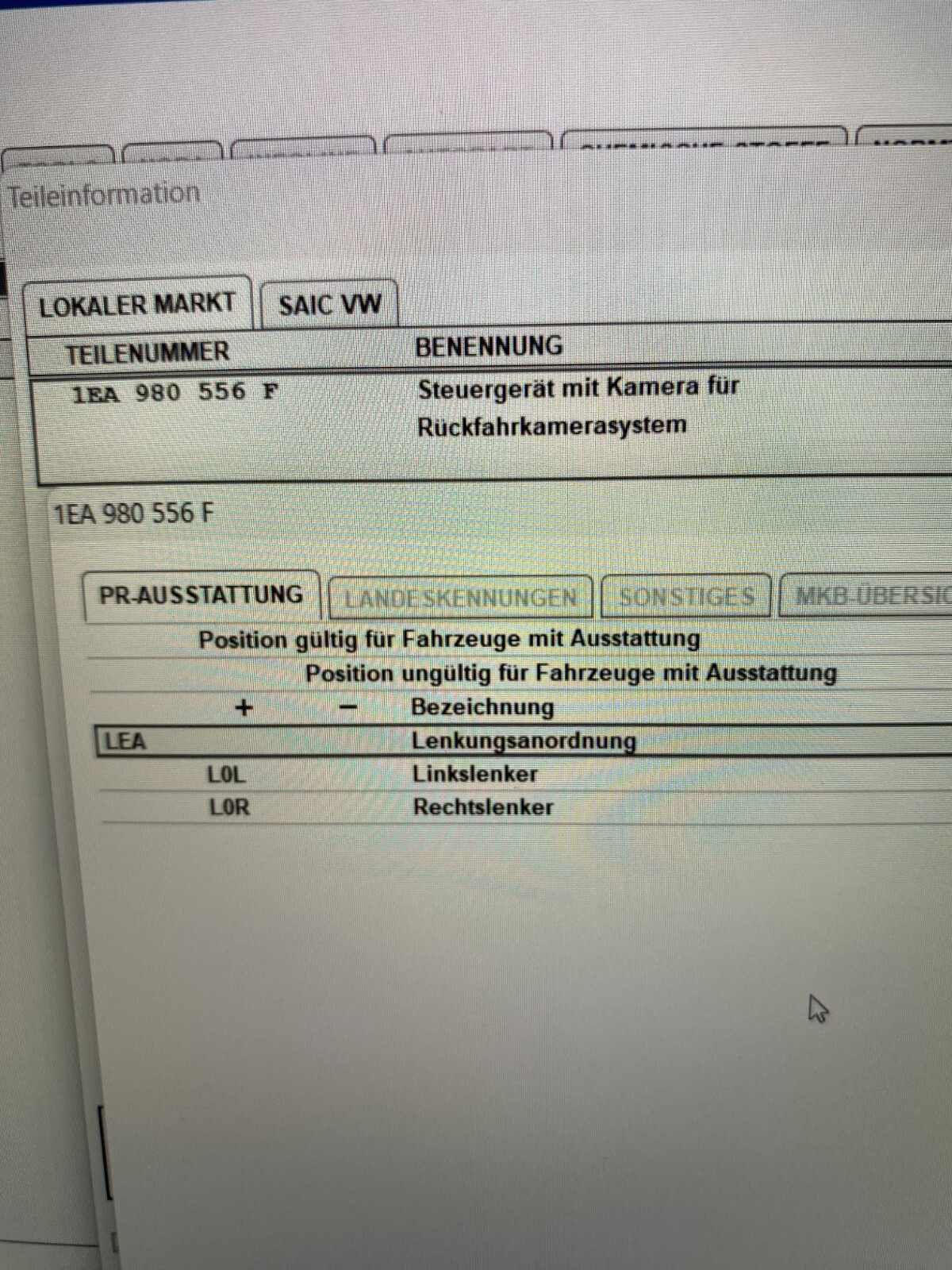 AUDI VW SKODA SEAT RUCKFAHRKAMERA 1EA980566F ORIGINAL NEU!!! - Obrázek 10