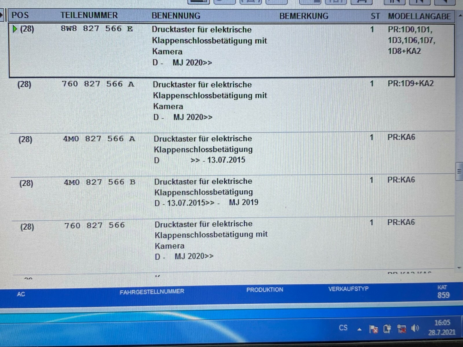 Audi Rückfahrkamera A6 S6 RS6 Q5 Q7 SQ7 Q8 SQ8 RSQ8 8W8827566E Orig. Neu!!!! - Obrázek 12