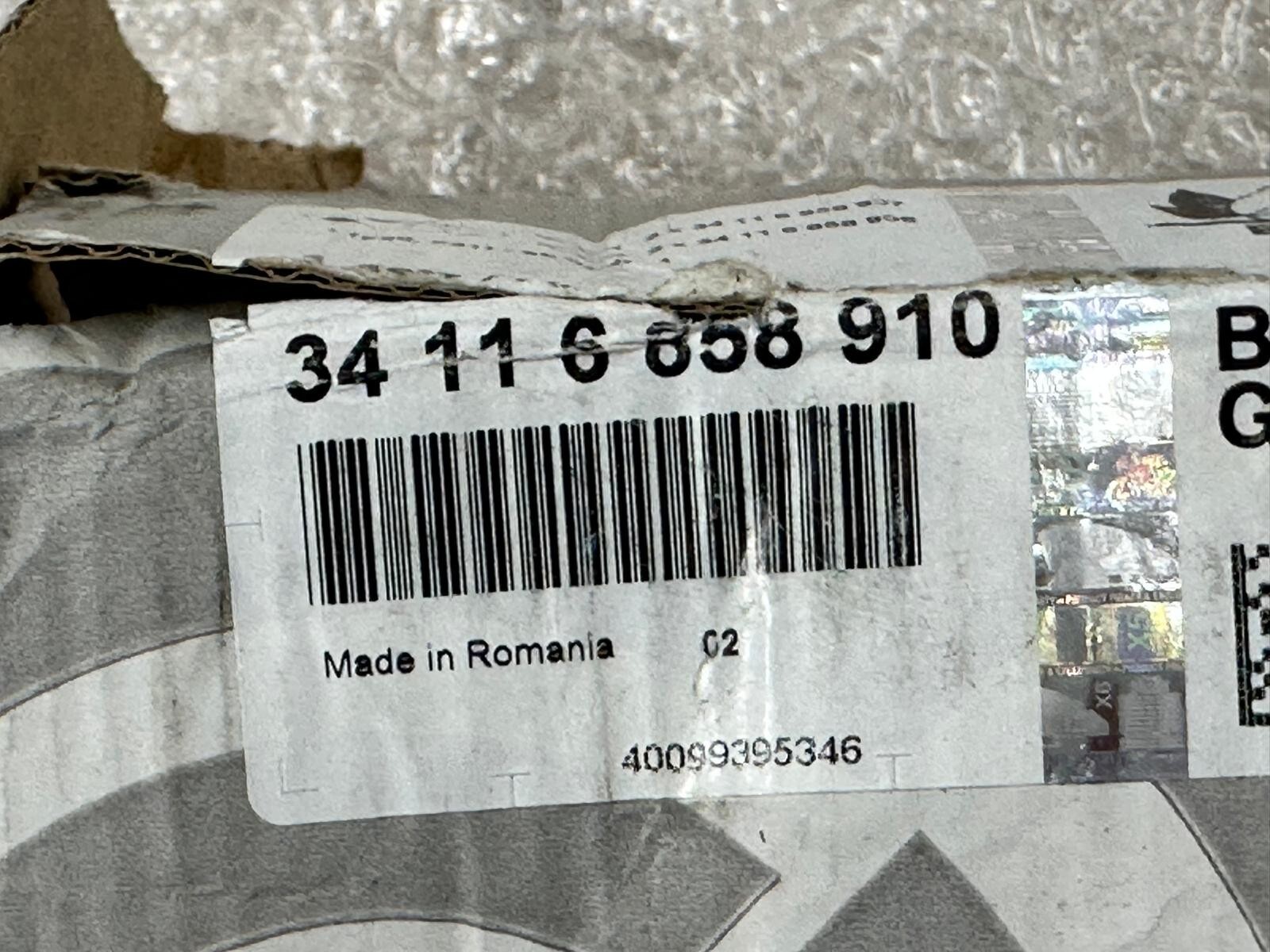 BMW 1, 2 BREMSBELÄGE BRAKE PADS 34116858910 34116850567 ORIG.BMW PARTS - Obrázek 4