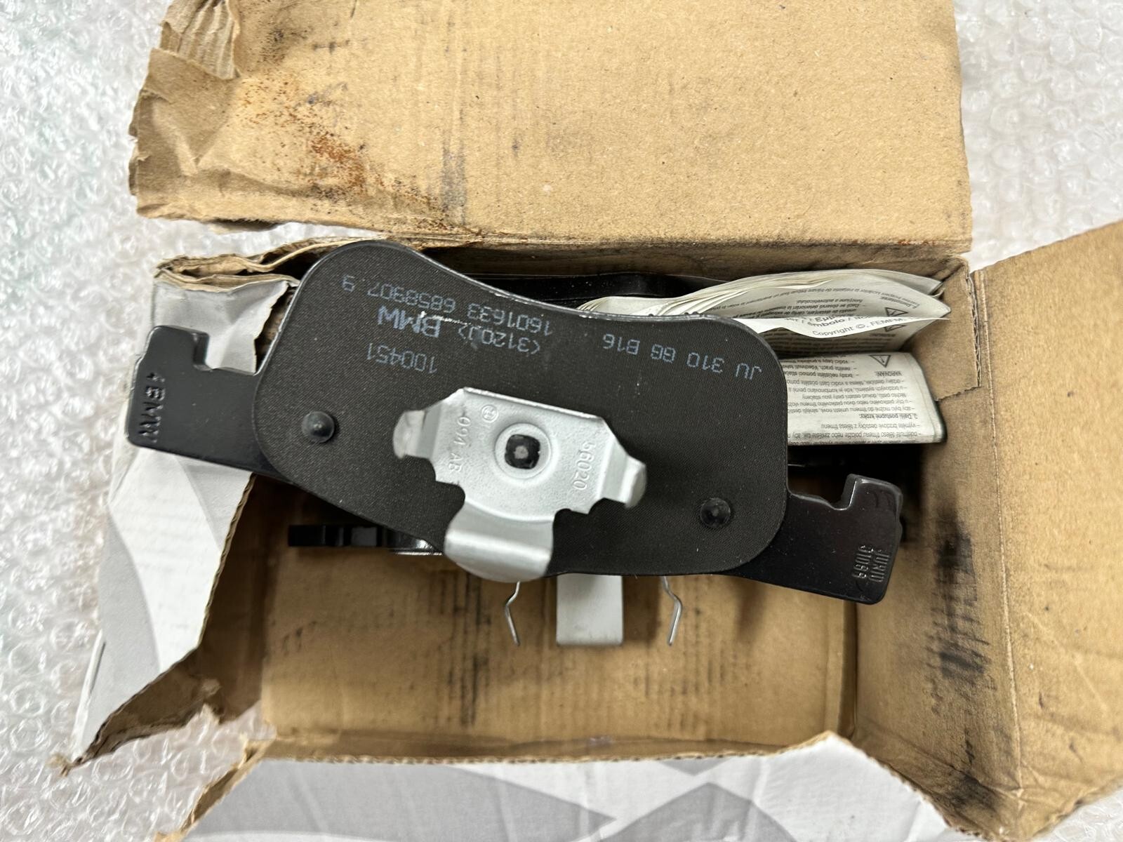 BMW 1, 2 BREMSBELÄGE BRAKE PADS 34116858910 34116850567 ORIG.BMW PARTS - Obrázek 9