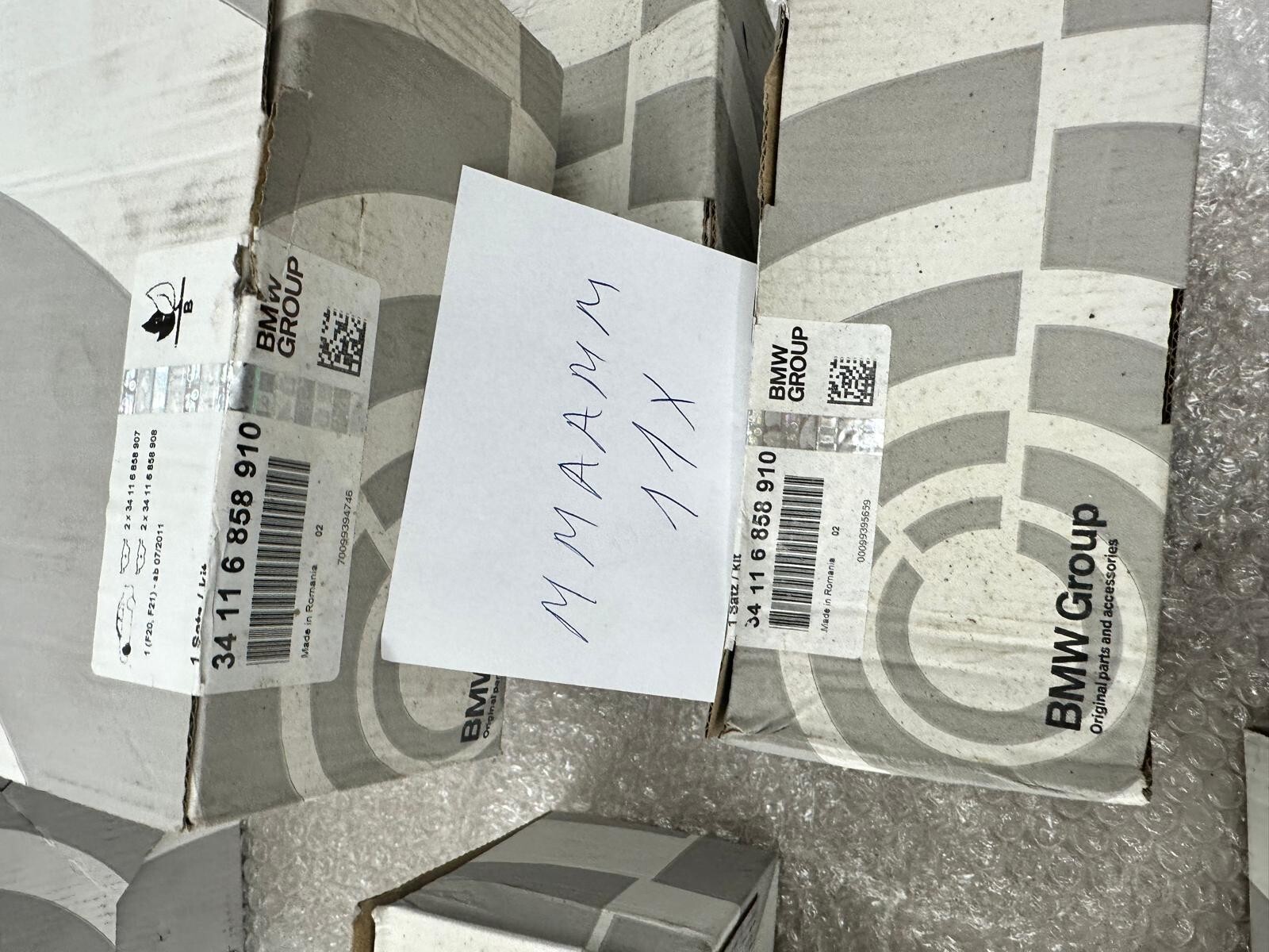 BMW 1, 2 BREMSBELÄGE BRAKE PADS 34116858910 34116850567 ORIG.BMW PARTS - Obrázek 10