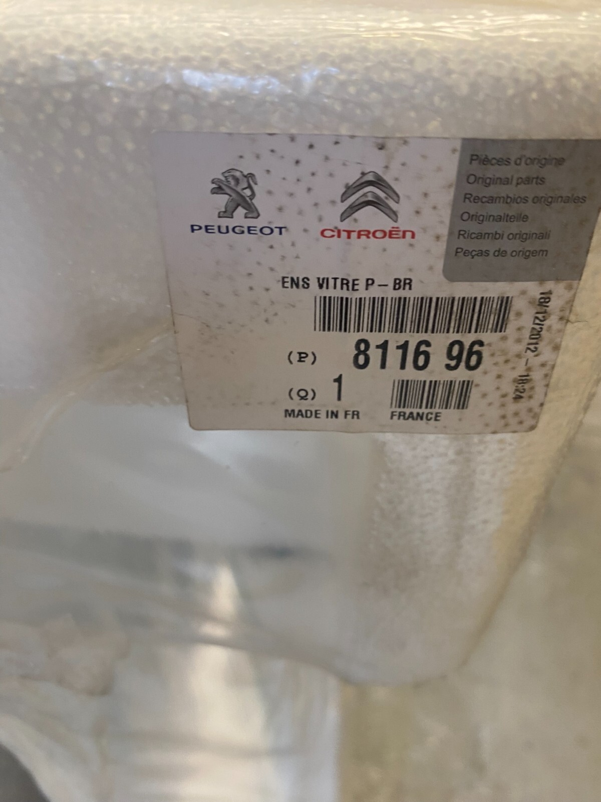 CITROEN BERLINGO WINDSCHUTZSCHEIBE FRONT SCHEIBE 8116 96 ORIGINAL NEU!!!! - Obrázek 5