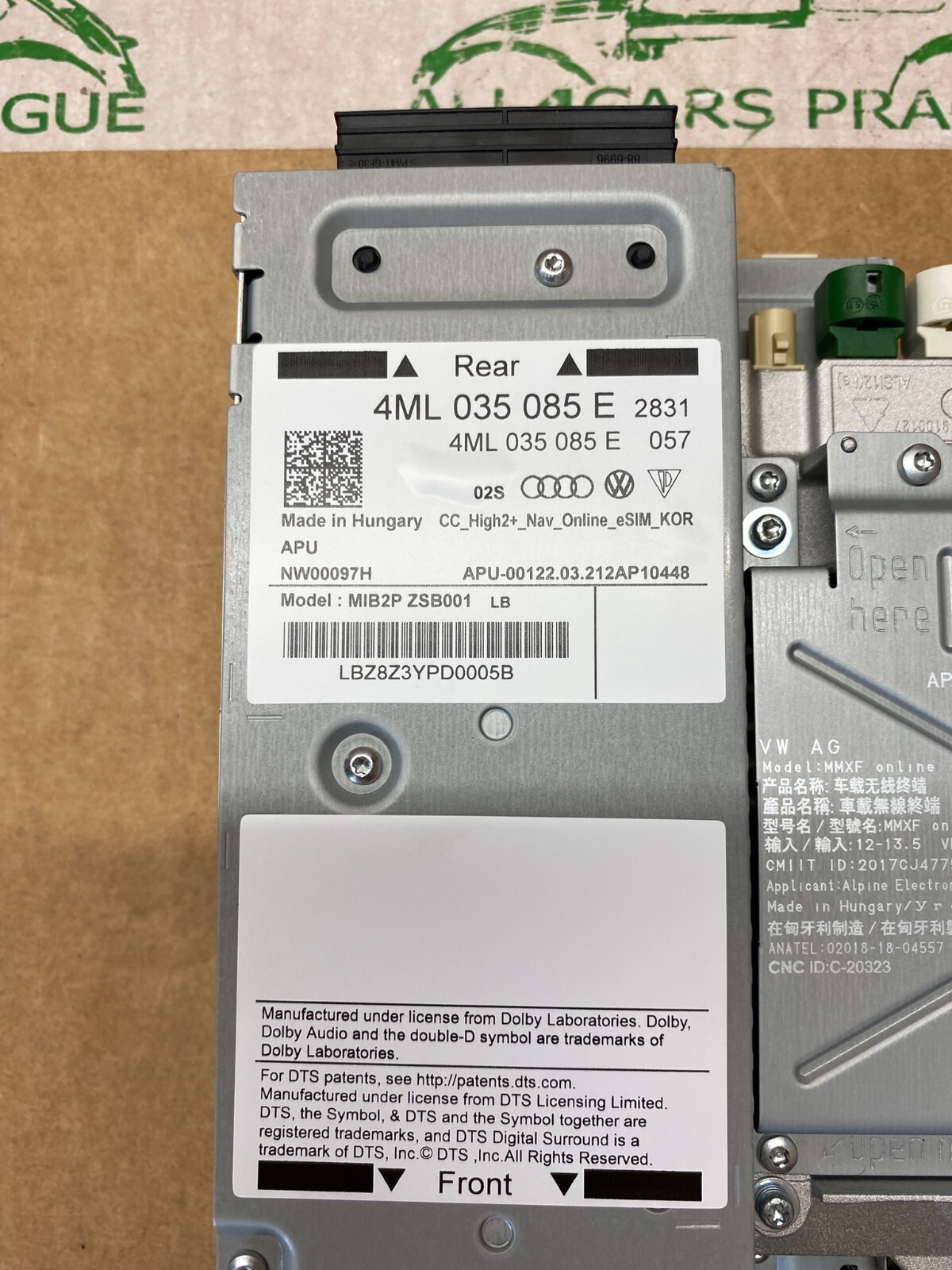 LAMBORGHINI URUS HIGH MULTIMEDIA SYSTEM MMI UNIT 4ML035085E ORIG.NEU!!! - Obrázek 3