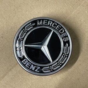 MERCEDES BENZ EMBLEM STERN SCHWARZ MOTORHAUBE A0008172706 ORIGINAL FAST NEU