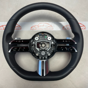 MERCEDES BENZ W223 SPORT LENKRAD LEDER GELOCHT ABGEFLACHT MULTIFUNKTION 2400 KM