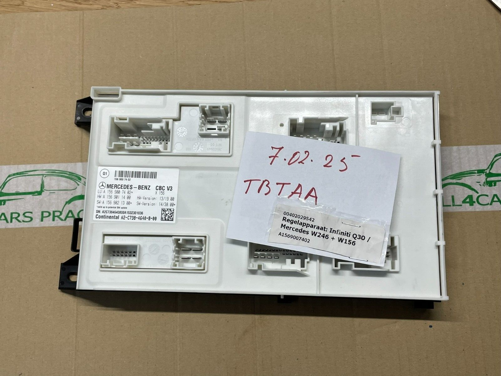 MERCEDES BENZ W246 W156 / INFINITI Q30 STEUERGERÄT A1569007402 DEM V TEST CAR - Obrázek 3